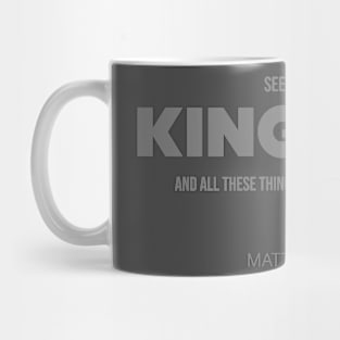 Bible Scripture Matthew 6:33 Quote Grey Mug